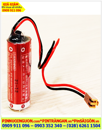 Maxell ER17/50 (Zắc PLC nâu JAE); Pin nuôi nguồn Maxell ER17/50 Lithium Thionyl Chloride 3.6v A 2750mAh